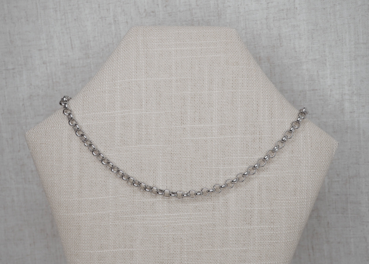 rolo necklace silver 4
