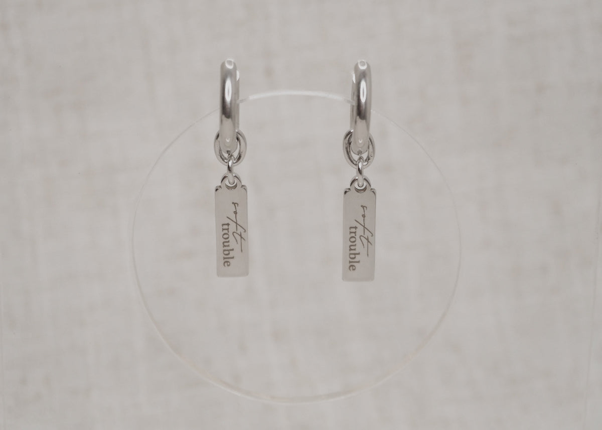 soft trouble hoops silver 1