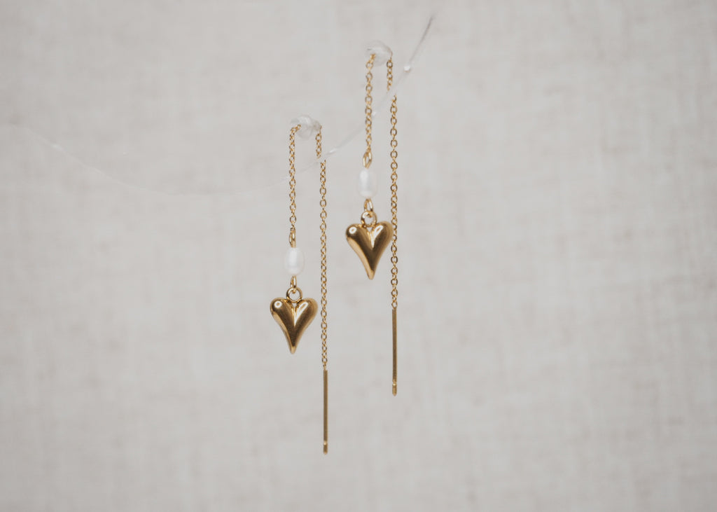 threads pearl small heart gold 1
