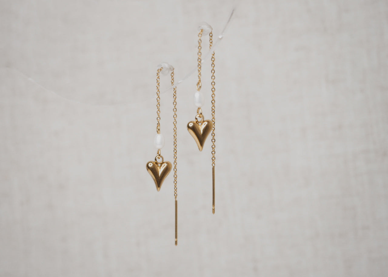 threads pearl small heart gold 1