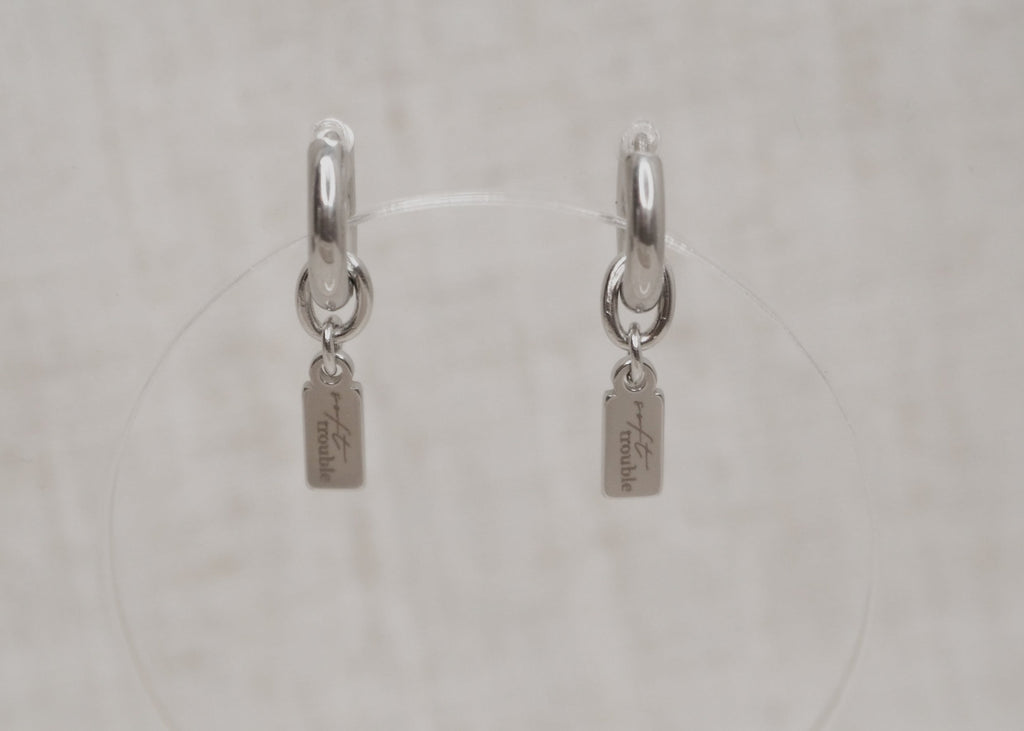 xs soft trouble hoops silver