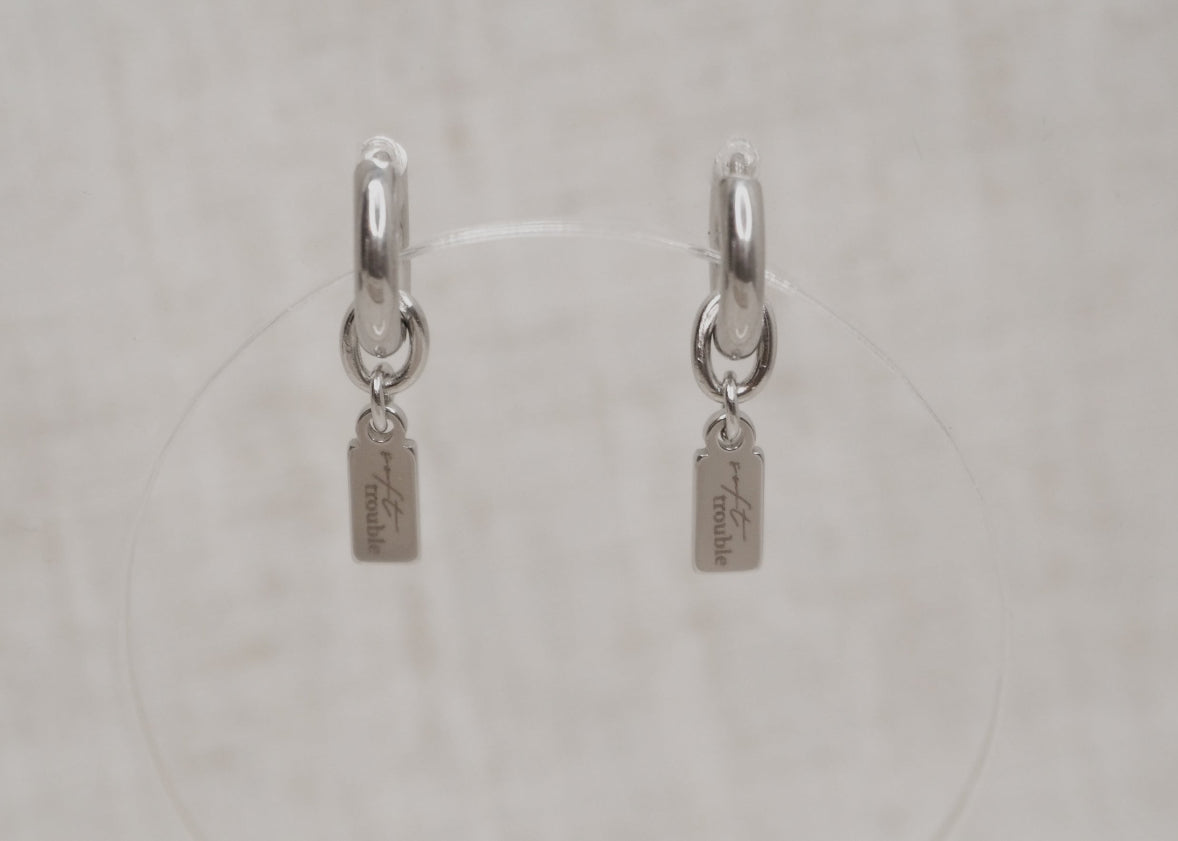 xs soft trouble hoops silver